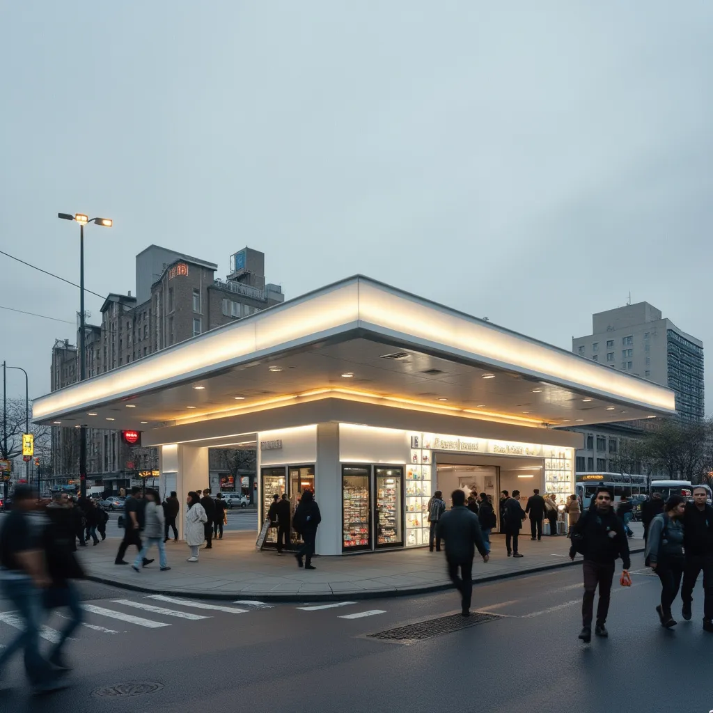 Estación de servicio urbana en Buenos Aires